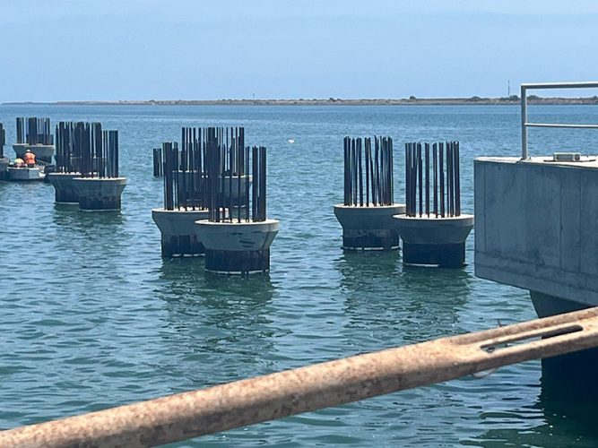 Obras en el puerto de Huelva